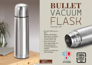 H299 – Bullet vacuum flask with Cap | Capacity 500ml