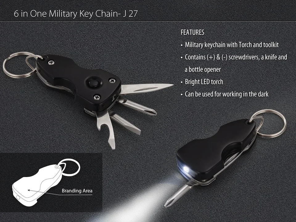 6 in 1 military key chain