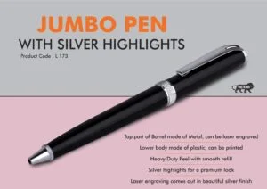 Jumbo pen with Silver highlights